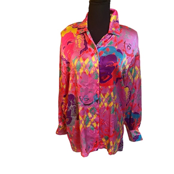 Escatta vintage 1990s Margaretha Leu iconic rare Marilyn Monroe button-down - Picture 1 of 4